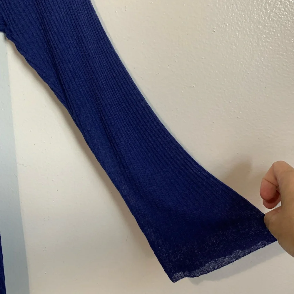 SALE🔥 Eileen Fisher Purple Linen Viscose V- Neck Tunic - Picture 6 of 11